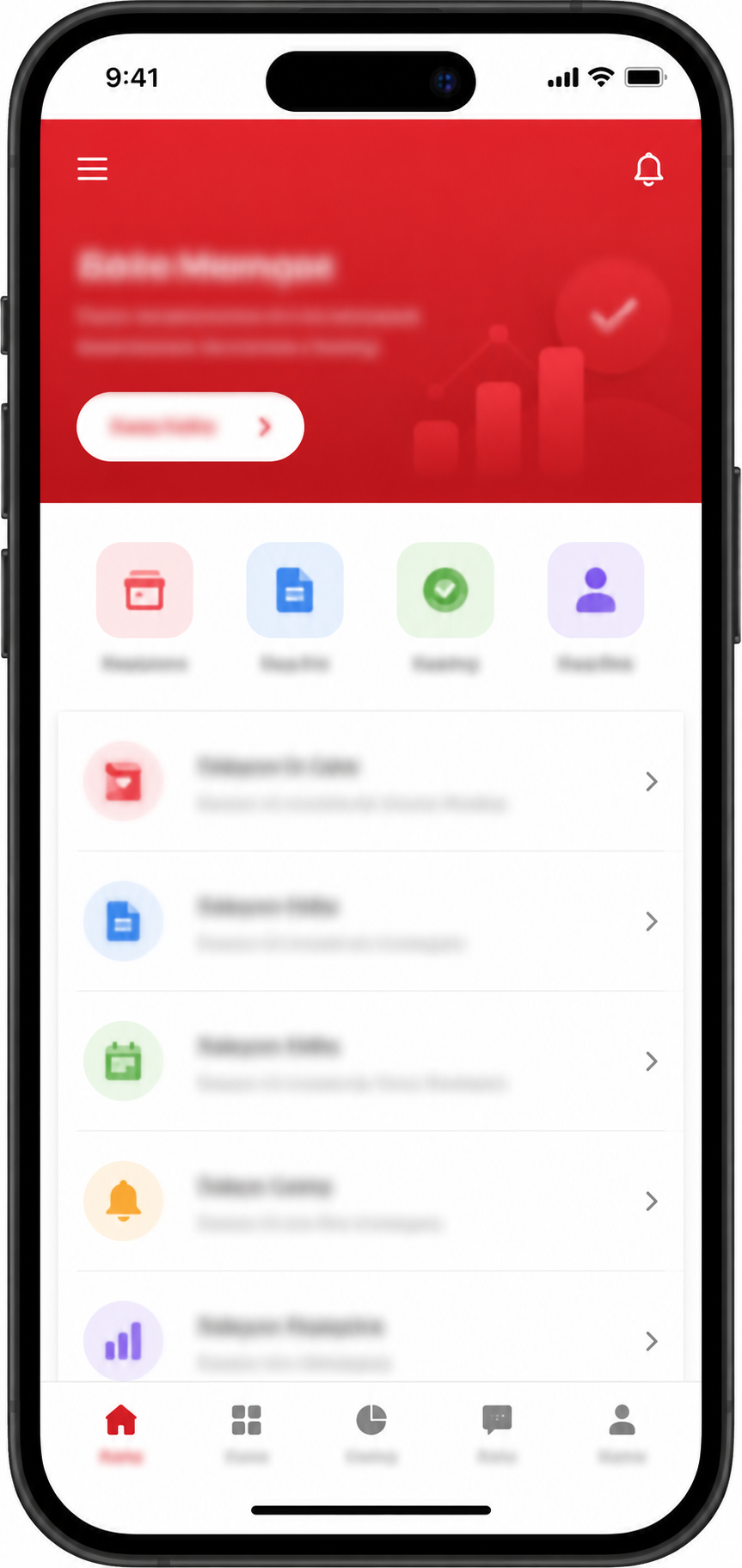 app screen